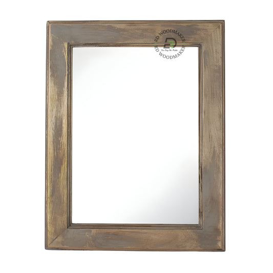 RUSTIC GOLD FINISH WOODEN FRAME MIRROR