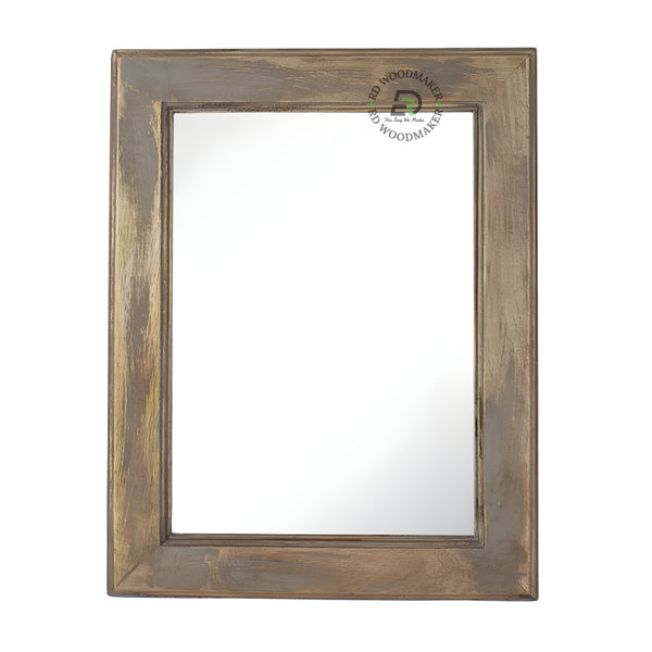 RUSTIC GOLD FINISH WOODEN FRAME MIRROR