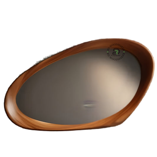ABSTRACT ORGANIC SHAPE WOODEN MIRROR