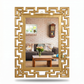 GEOMETRIC GOLD RECTANGULAR WALL MIRROR