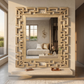 GEOMETRIC GOLD RECTANGULAR WALL MIRROR