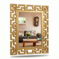GEOMETRIC GOLD RECTANGULAR WALL MIRROR