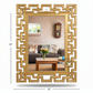 GEOMETRIC GOLD RECTANGULAR WALL MIRROR