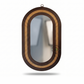 OVAL CANE WOODEN WALL MIRROR