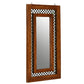 Decorative Wooden Frame Mirror with Metal Jali Design