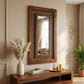 Decorative Wooden Frame Mirror with Metal Jali Design
