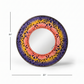 HANDCARVED MULTICOLOR FLORAL ROUND WALL MIRROR