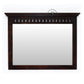 Classic Wooden Wall Mirror with Carved Top Frame