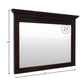 Classic Wooden Wall Mirror with Carved Top Frame