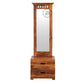 Solid Wood Dressing Mirror with 2 Drawer Storage Base