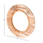 Round Wooden Decorative Mirror with Beaded Frame