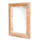 Square Wooden Frame Mirror with Beaded Inner Border