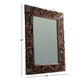 Hand Carved Wooden Wall Mirror with Floral Design Frame