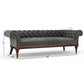 CHESTERFIELD TUFTED VELVET SOFA IN DARK GREY
