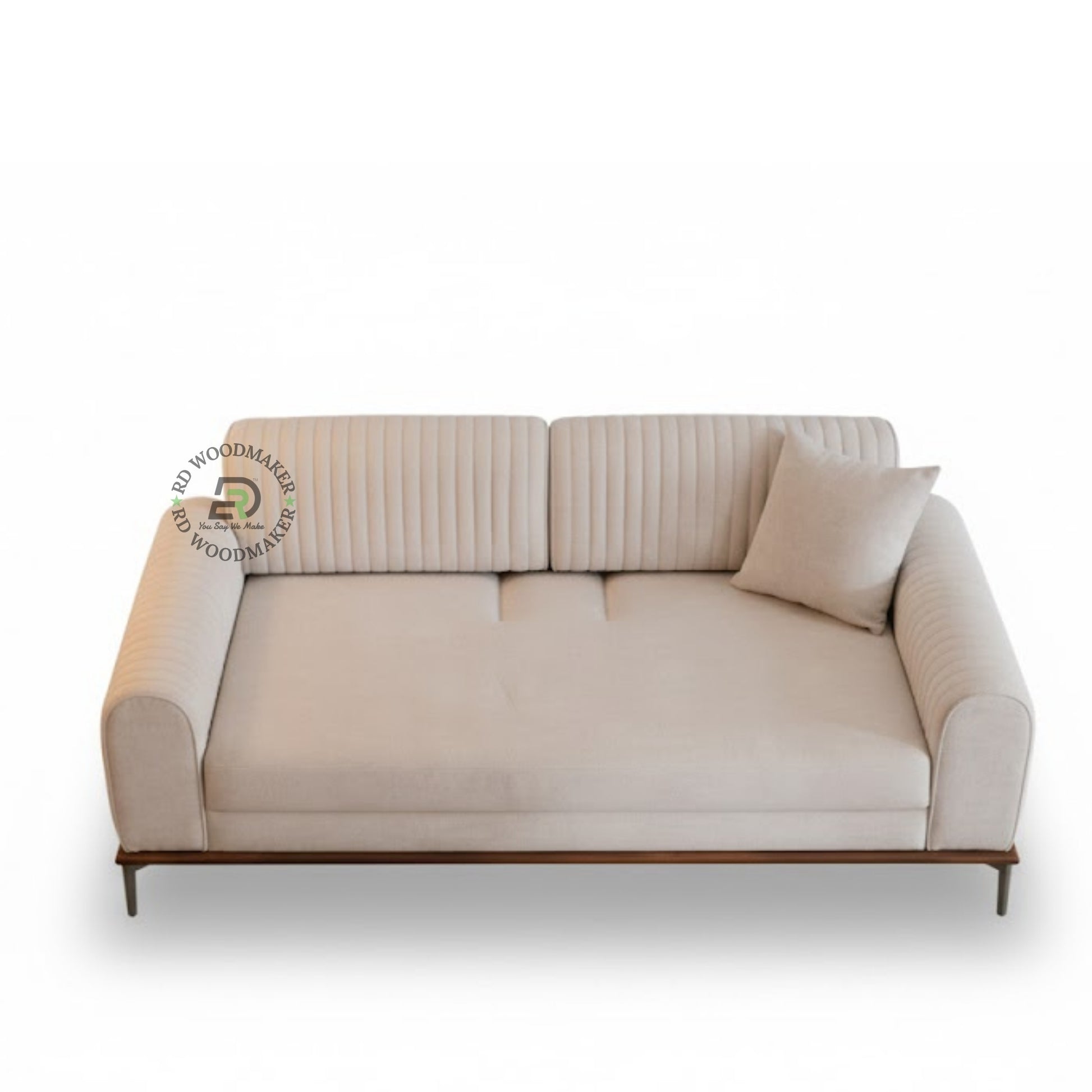 MODERN CHANNEL TUFTED BEIGE SOFA