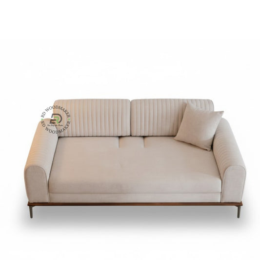MODERN CHANNEL TUFTED BEIGE SOFA