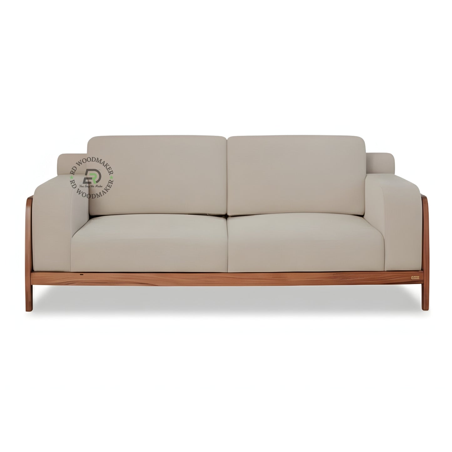 MODERN MINIMAL WOOD ARM SOFA