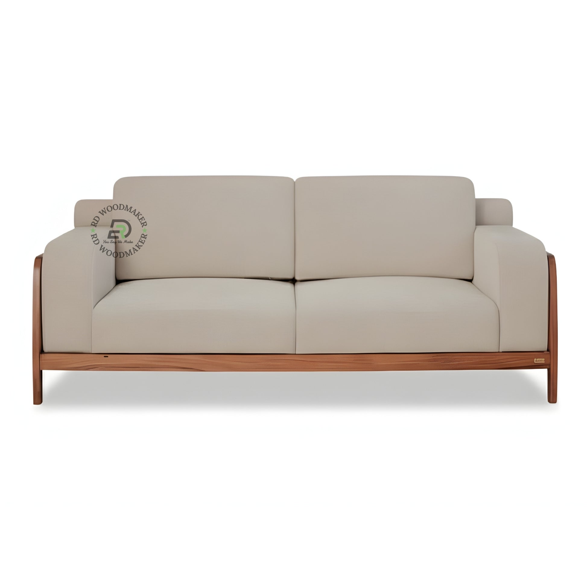 MODERN MINIMAL WOOD ARM SOFA