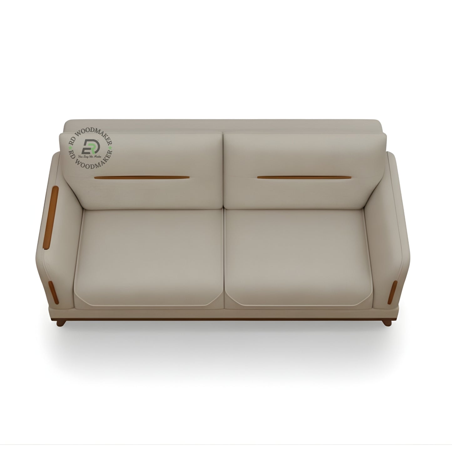 MODERN CURVED BACK BEIGE SOFA