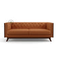 CLASSIC BROWN THREE SEATER SOFA