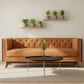 CLASSIC BROWN THREE SEATER SOFA