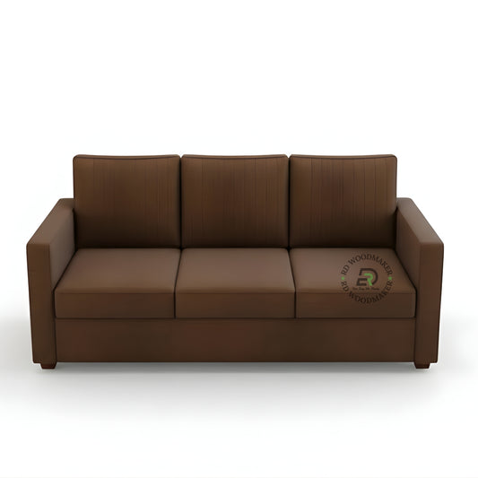 CONTEMPORARY LEATHERETTE TUFTED SOFA
