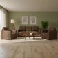 CONTEMPORARY LEATHERETTE TUFTED SOFA