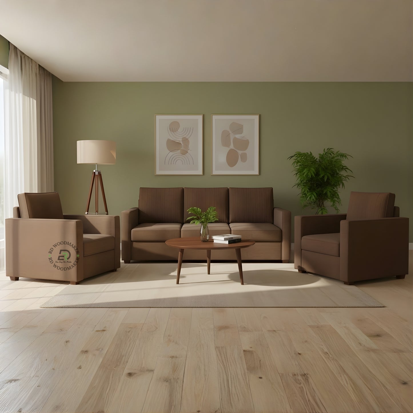 CONTEMPORARY LEATHERETTE TUFTED SOFA