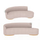CURVED BACK WOOD FRAME DESIGNER SOFA