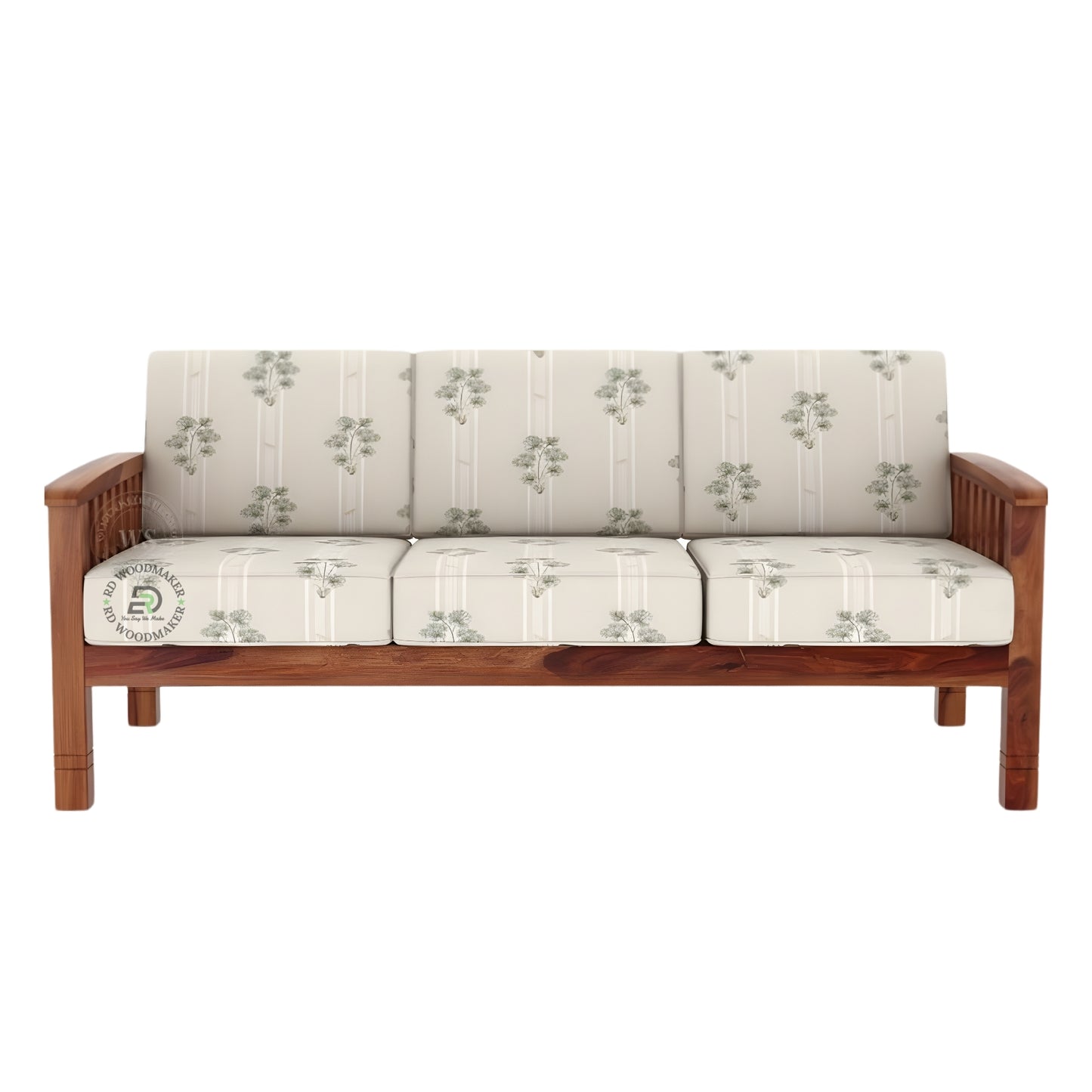 TRADITIONAL WOODEN FRAME PRINTED SOFA