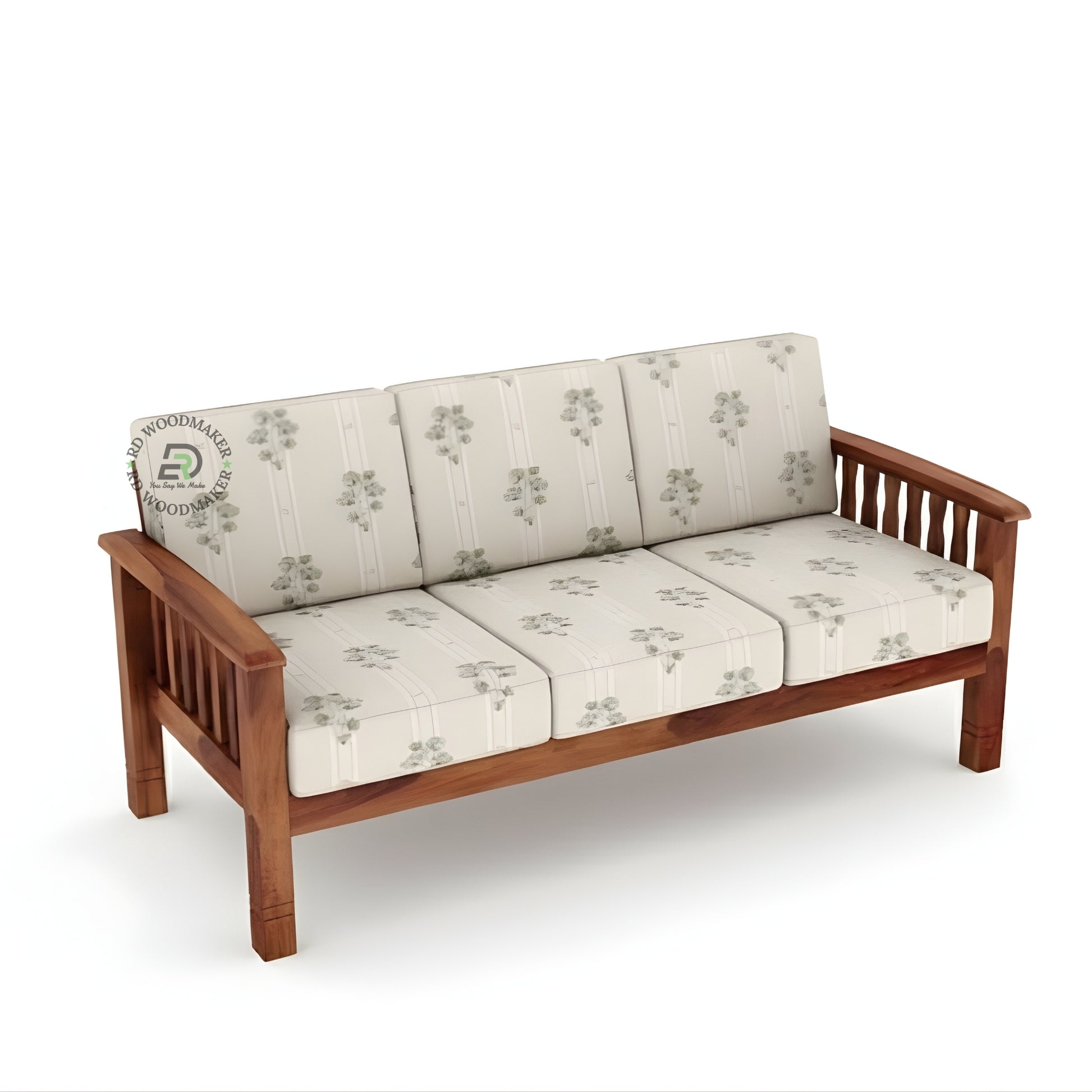 TRADITIONAL WOODEN FRAME PRINTED SOFA