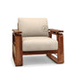 CONTEMPORARY WOODEN SOFA WITH CURVED ARM DESIGN