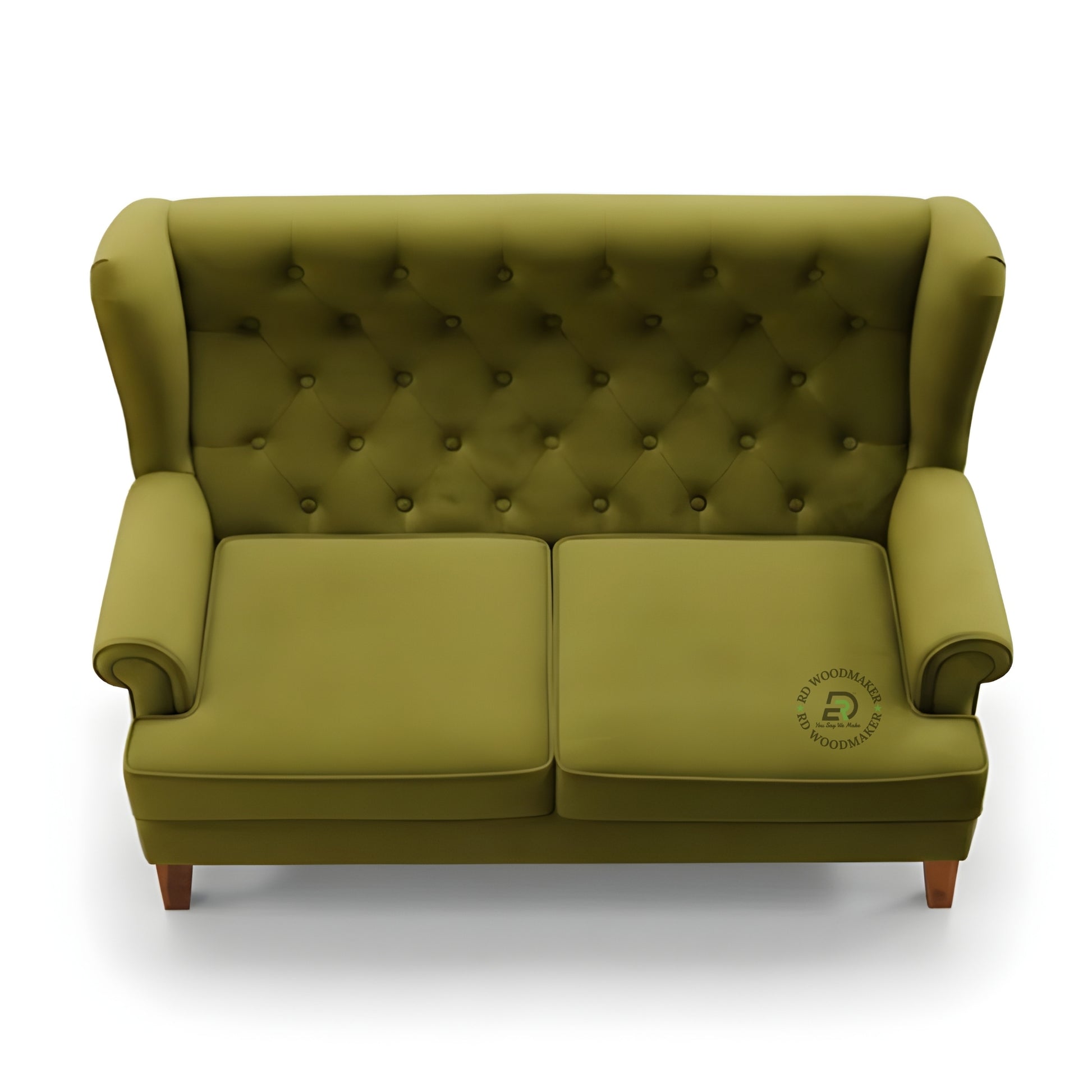 CHESTERFIELD TUFTED GREEN VELVET SOFA