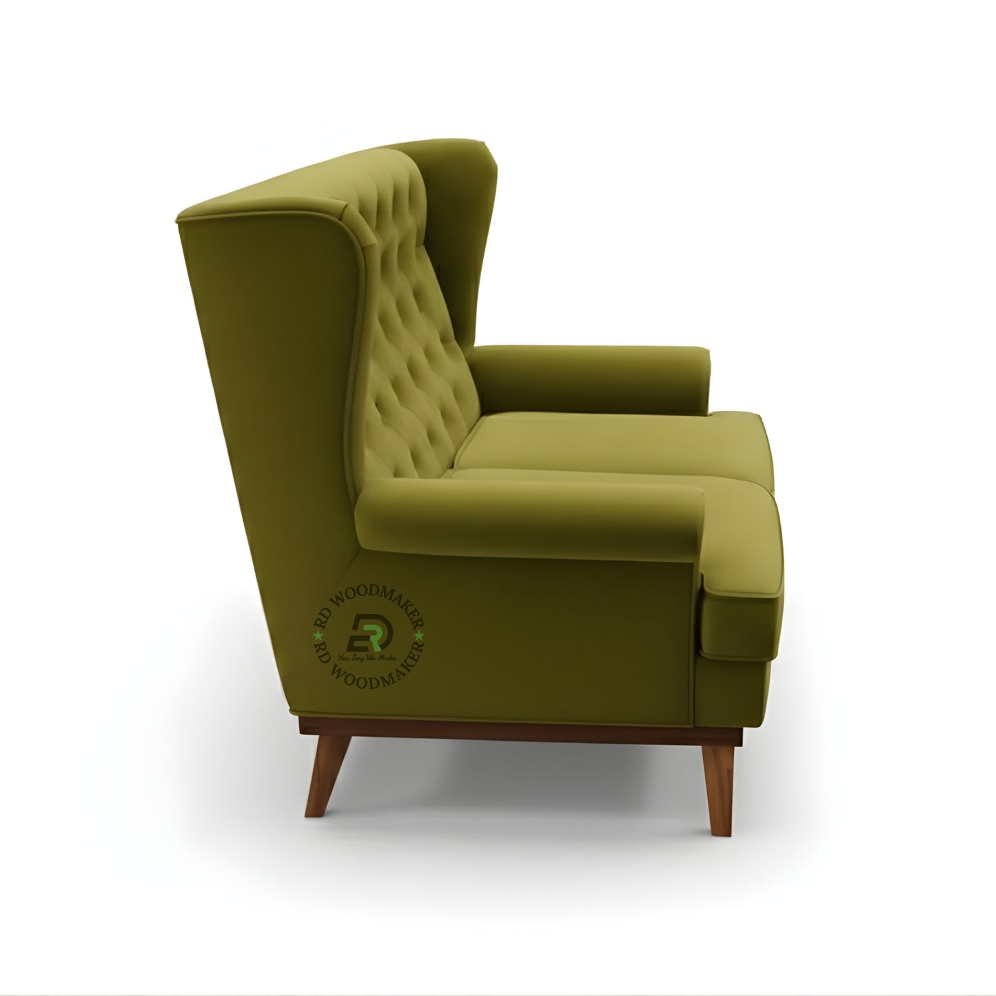 CHESTERFIELD TUFTED GREEN VELVET SOFA
