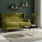 CHESTERFIELD TUFTED GREEN VELVET SOFA