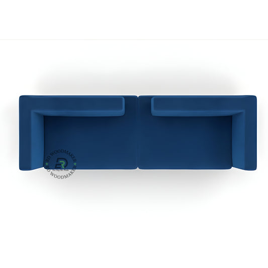 MODERN MINIMAL BLUE COMPACT SOFA