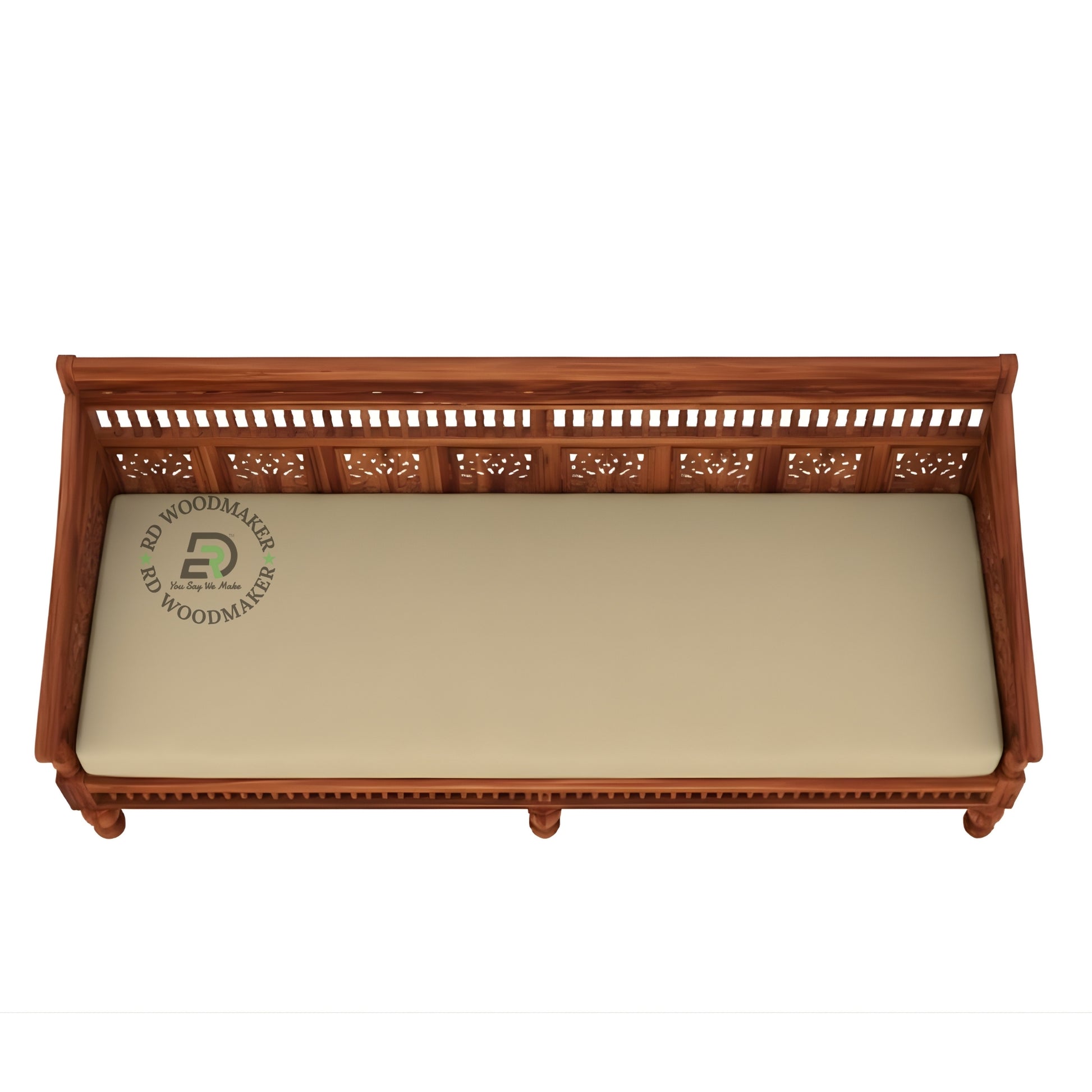 ROYAL CARVED WOODEN DIWAN SOFA WITH BACK REST
