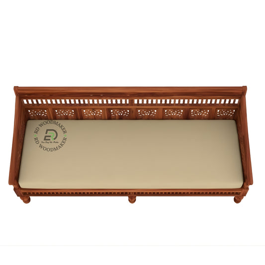ROYAL CARVED WOODEN DIWAN SOFA WITH BACK REST