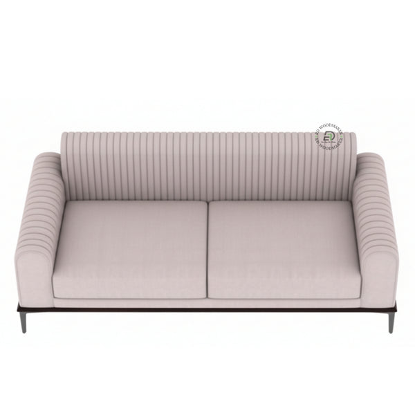 LUXURY CURVED VELVET SOFA WITH GOLD BASE