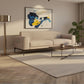  LUXURY CURVED VELVET SOFA WITH GOLD BASE