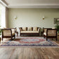CLASSIC CANE BACK WOODEN SOFA WITH CURVED ARMS