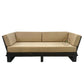 CONTEMPORARY LOW BASE WOODEN SOFA WITH SIDE BACK SUPPORT
