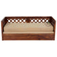 TRADITIONAL JALI DESIGN WOODEN SOFA CUM BED WITH STORAGE