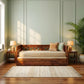 TRADITIONAL JALI DESIGN WOODEN SOFA CUM BED WITH STORAGE