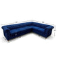 LUXURY L SHAPE BLUE VELVET SECTIONAL SOFA