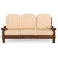 TRADITIONAL TURNED LEG WOODEN 3 SEATER SOFA