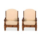 TRADITIONAL TURNED LEG WOODEN 3 SEATER SOFA