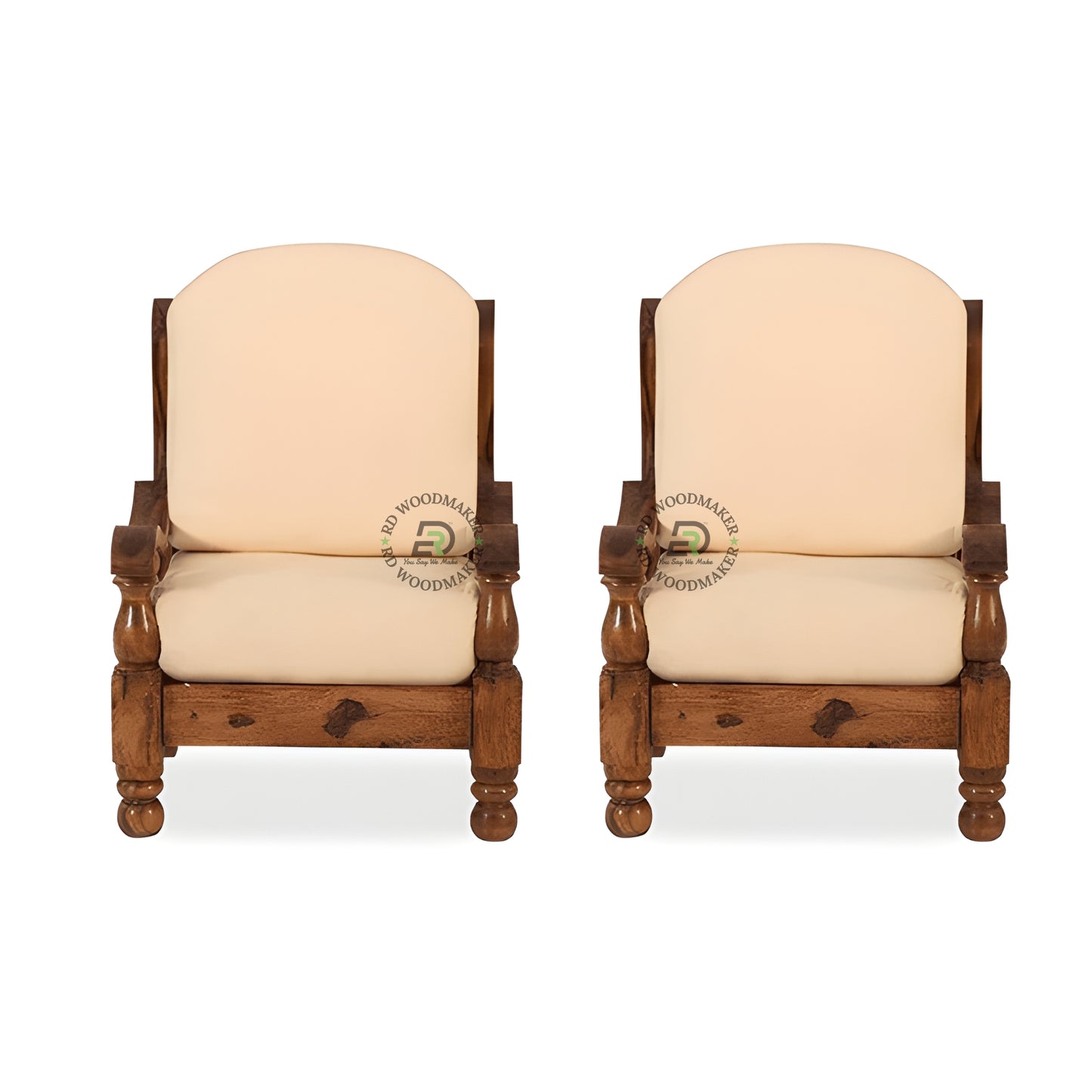 TRADITIONAL TURNED LEG WOODEN 3 SEATER SOFA