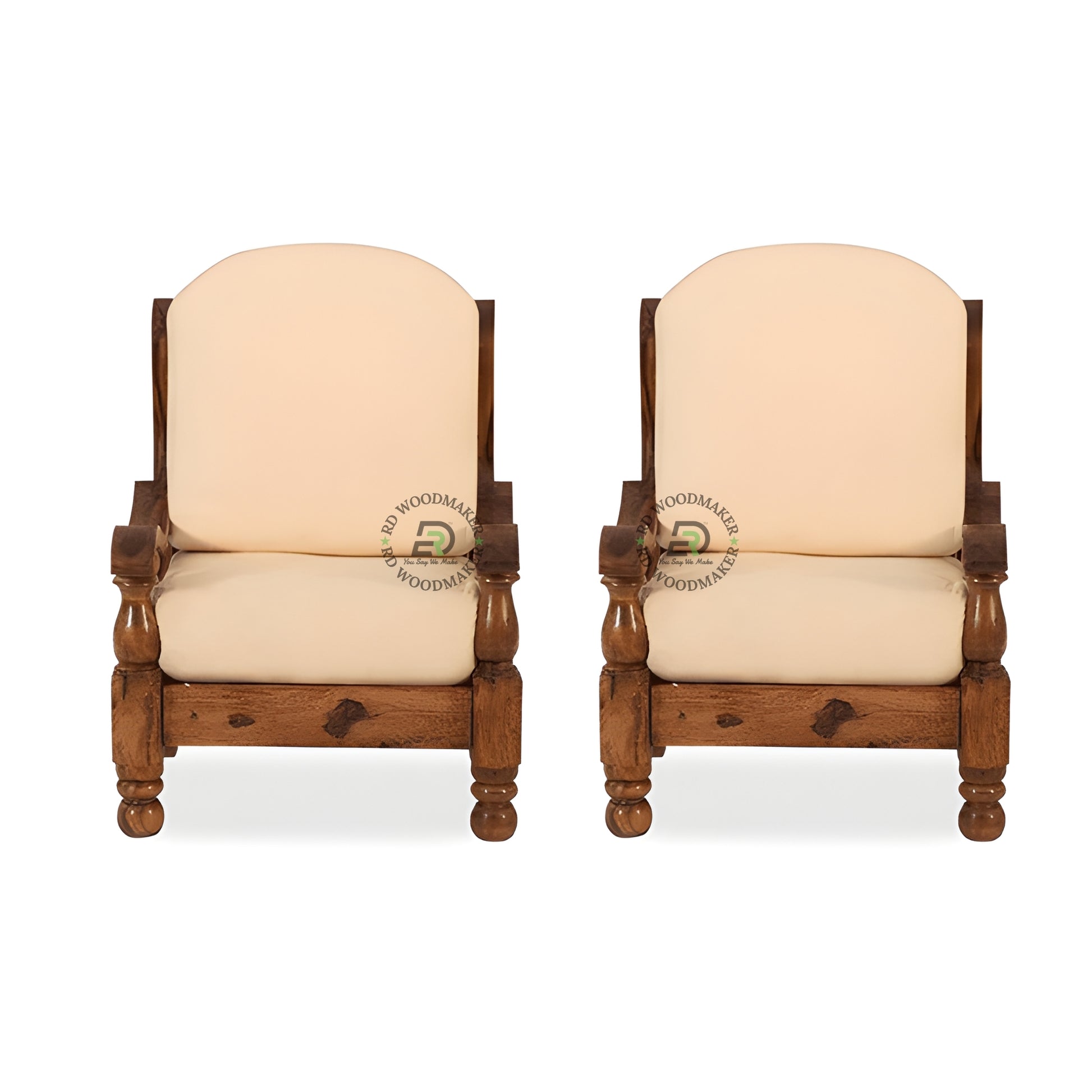 TRADITIONAL TURNED LEG WOODEN 3 SEATER SOFA