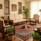 TRADITIONAL TURNED LEG WOODEN 3 SEATER SOFA